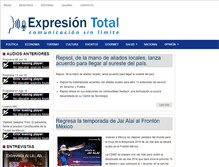 Tablet Screenshot of expresiontotal.com.mx